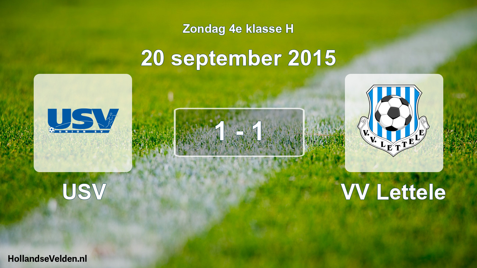 Total number of matches played: USV - VV Lettele 1 - 1 (20 September 2015)