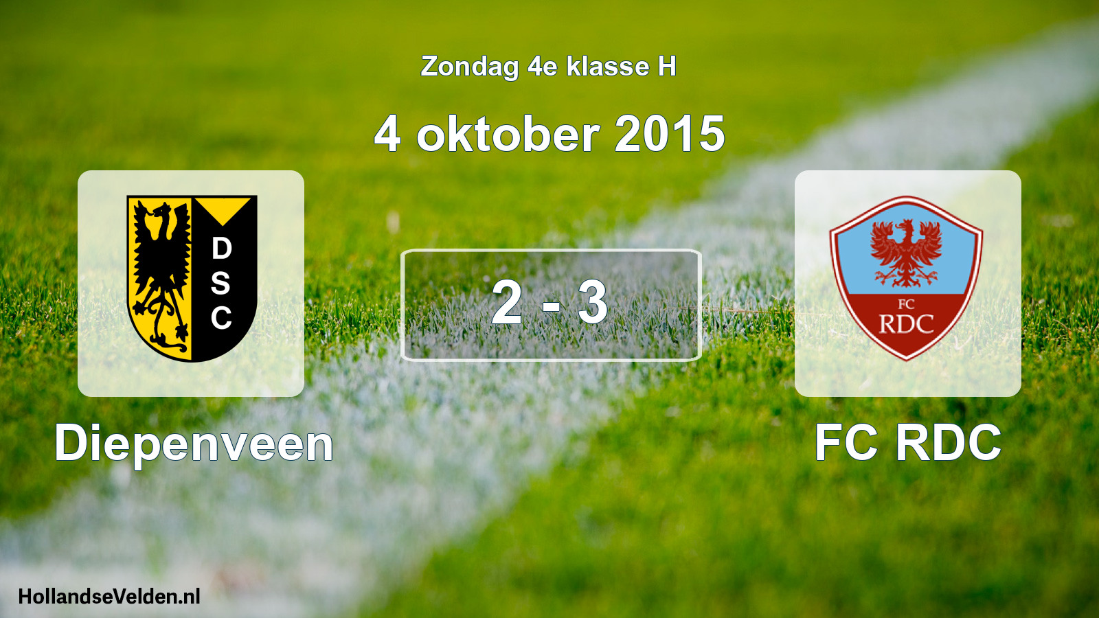 Total number of matches played: Diepenveen - FC RDC 2 - 3 (4 October 2015)