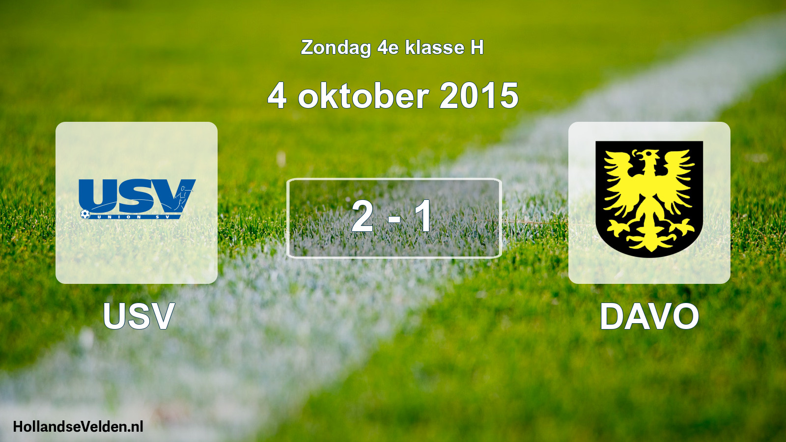 Total number of matches played: USV - DAVO 2 - 1 (4 October 2015)