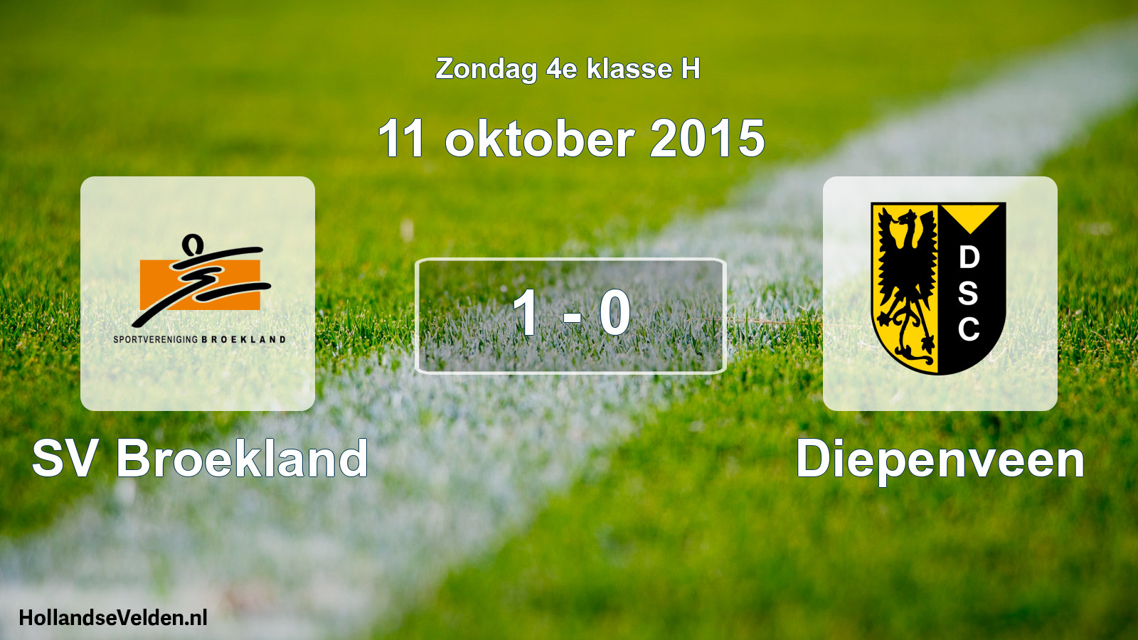 Total number of matches played: SV Broekland - Diepenveen 1 - 0 (11 October 2015)