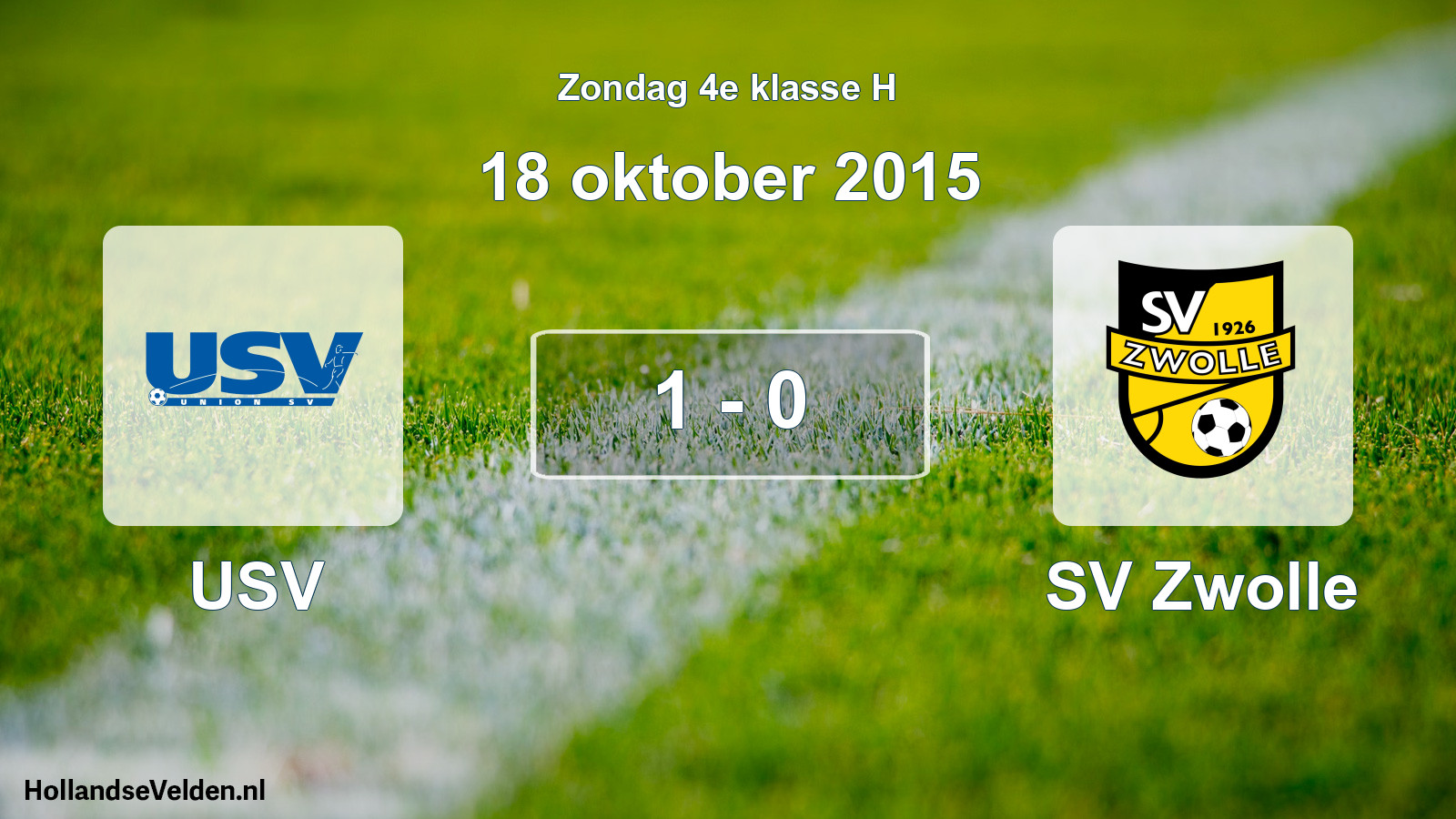 Total number of matches played: USV - SV Zwolle 1 - 0 (18 October 2015)