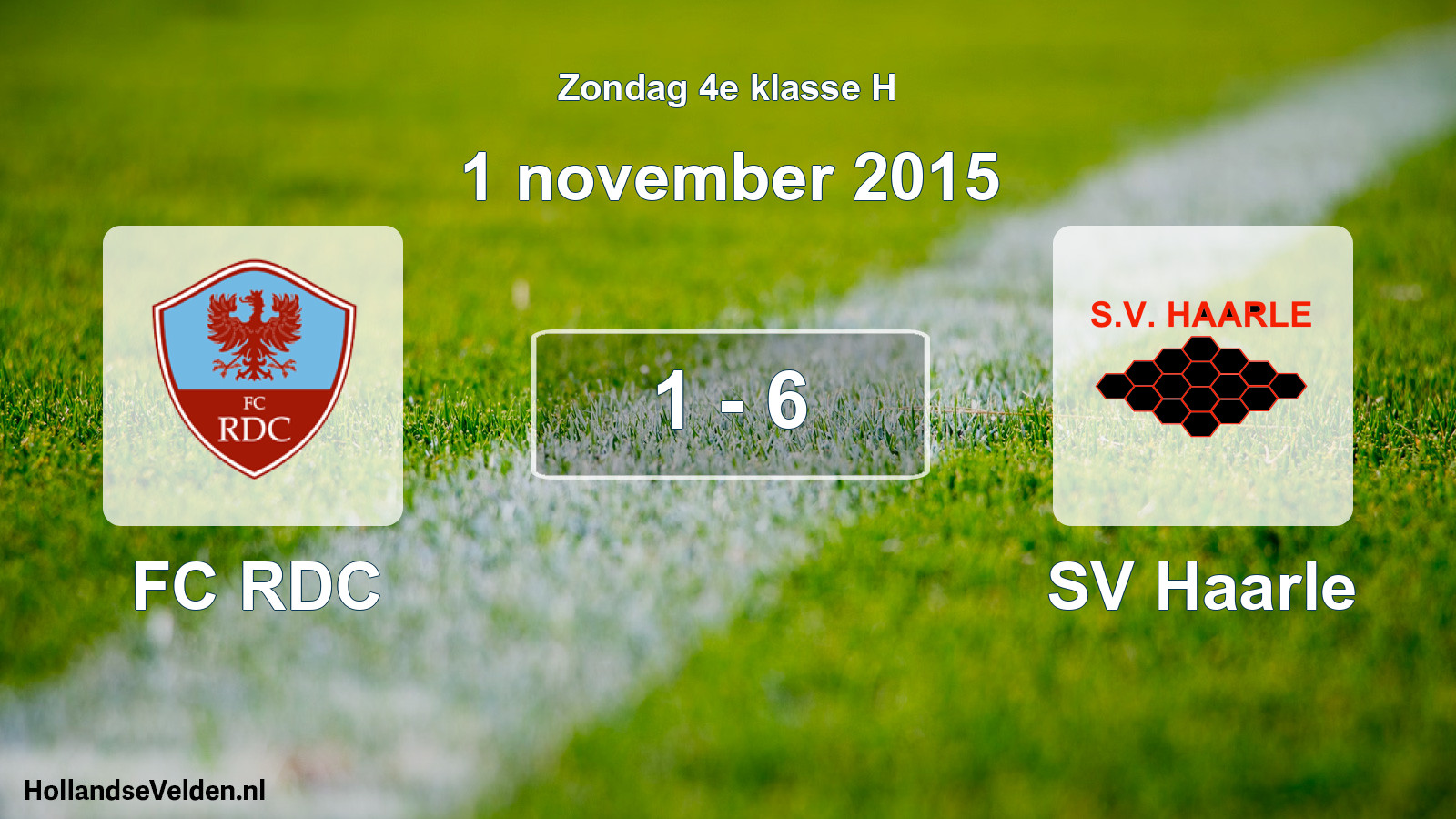 Total number of matches played: FC RDC - SV Haarle 1 - 6 (1 November 2015)