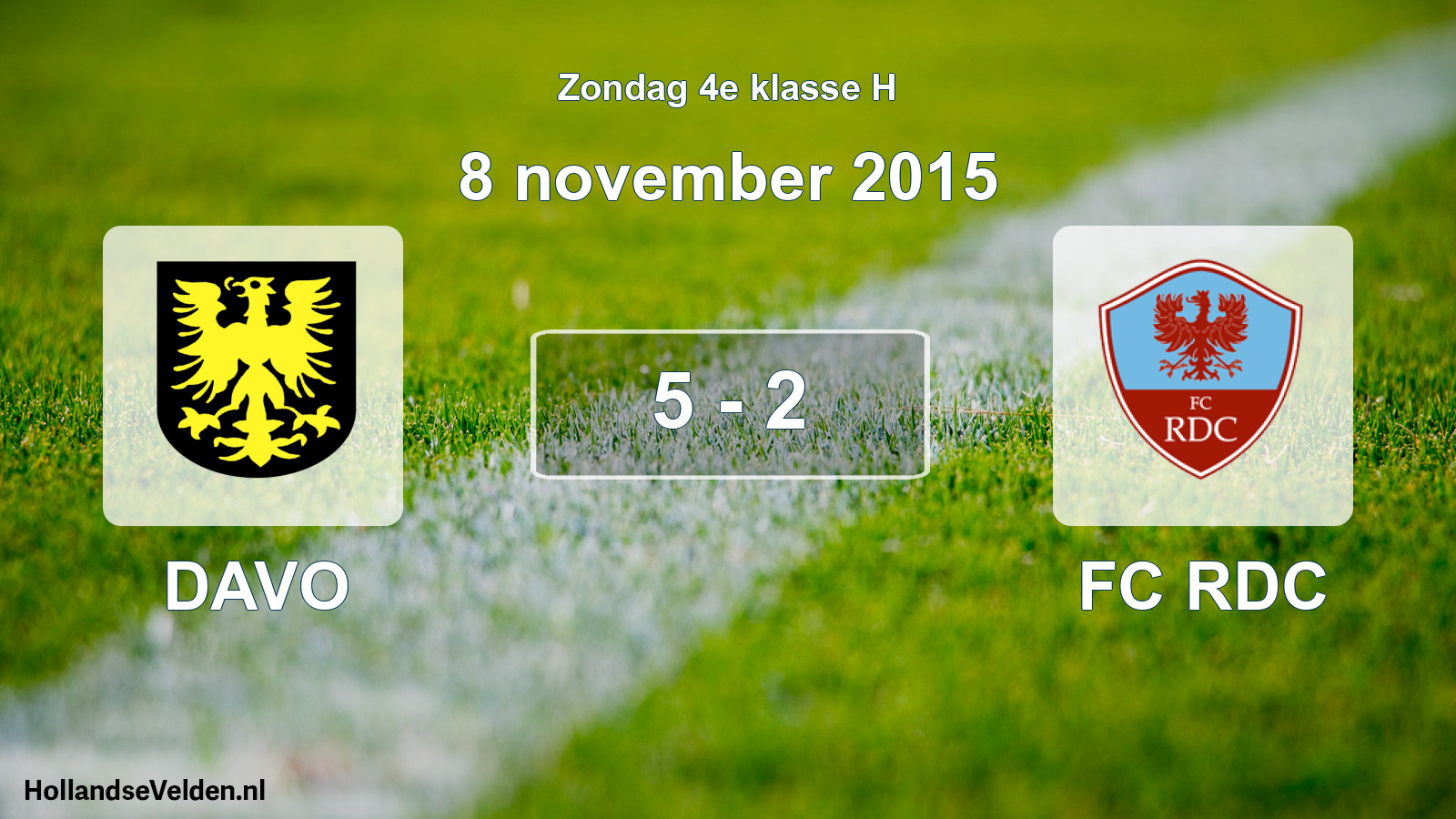 Total number of matches played: DAVO - FC RDC 5 - 2 (8 November 2015)