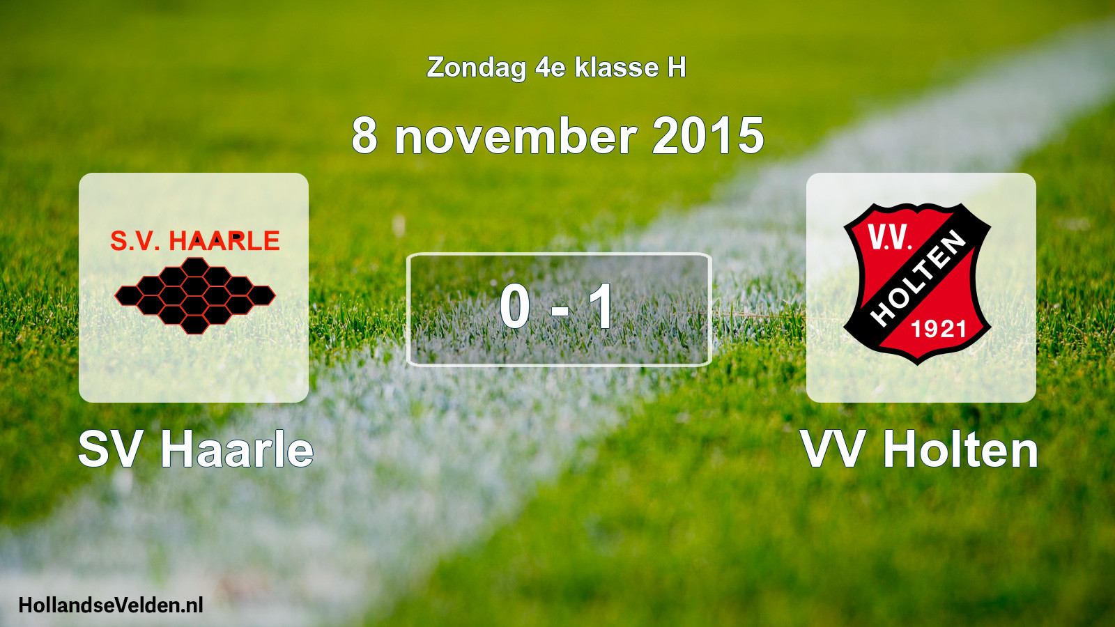 Total number of matches played: SV Haarle - VV Holten 0 - 1 (8 November 2015)