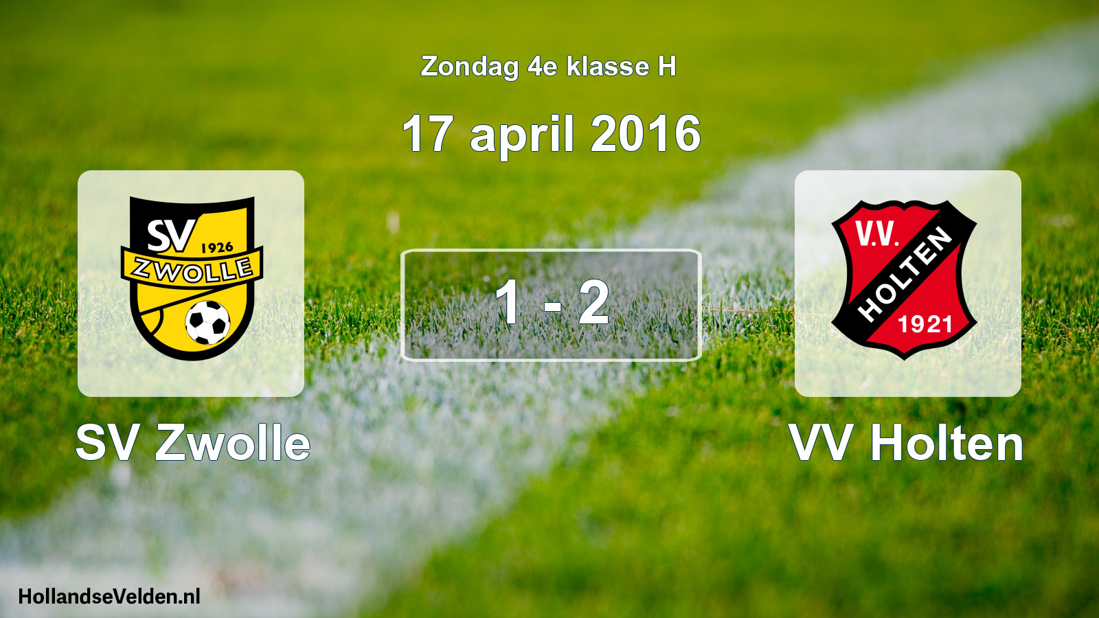Total number of matches played: SV Zwolle - VV Holten 1 - 2 (17 April 2016)