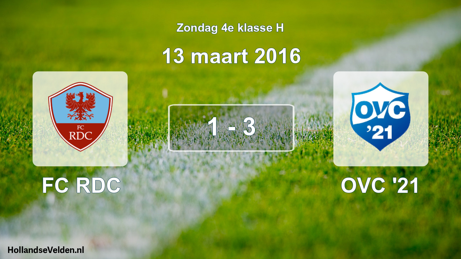 Total number of matches played: FC RDC - OVC '21 1 - 3 (13 March 2016)