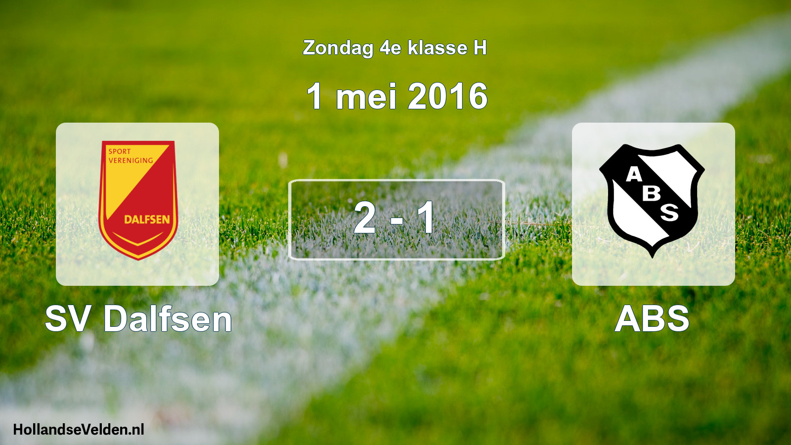 Total number of matches played: SV Dalfsen - ABS 2 - 1 (1 May 2016)