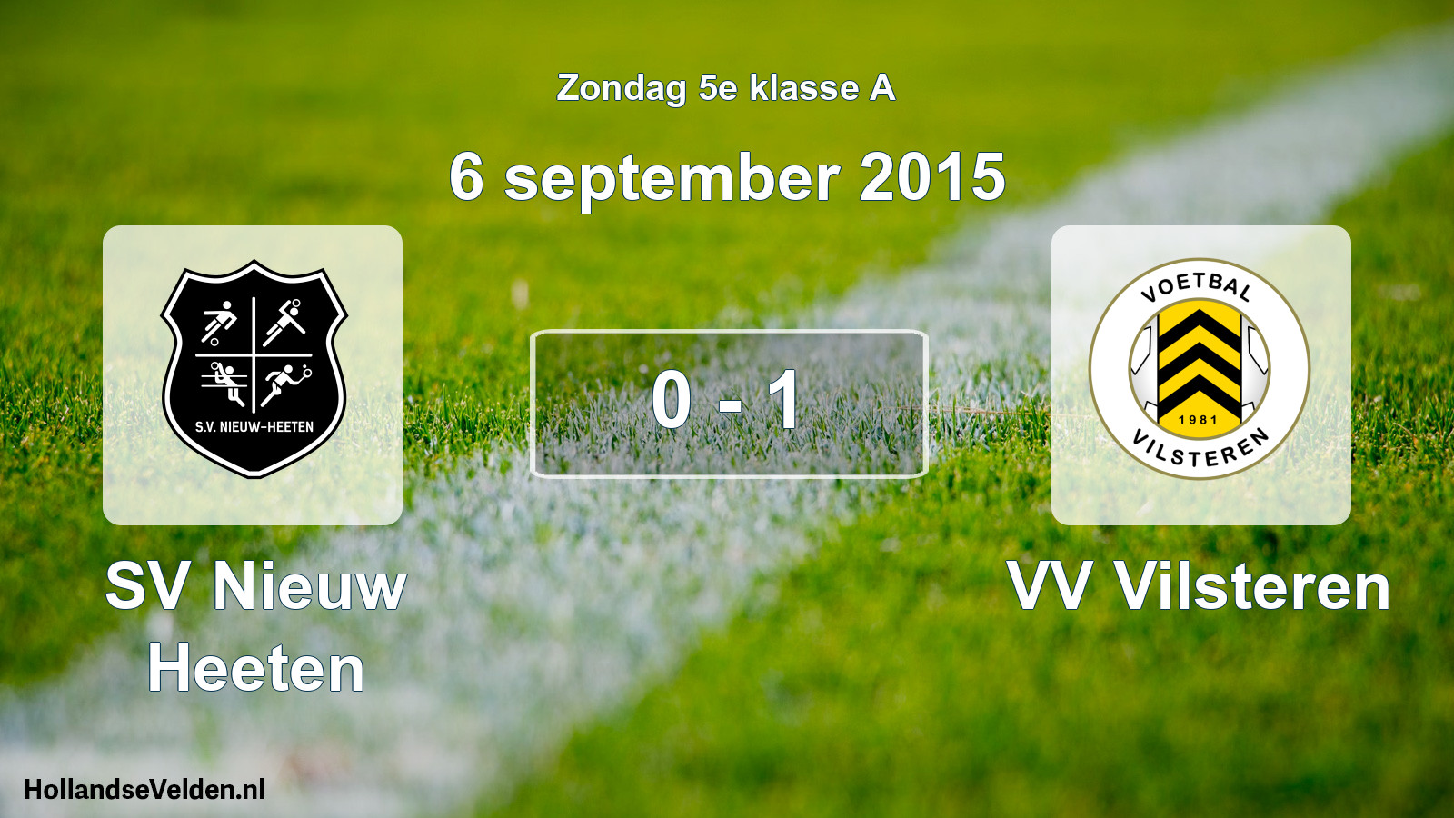 Total number of matches played: SV Nieuw Heeten - VV Vilsteren 0 - 1 (6 September 2015)