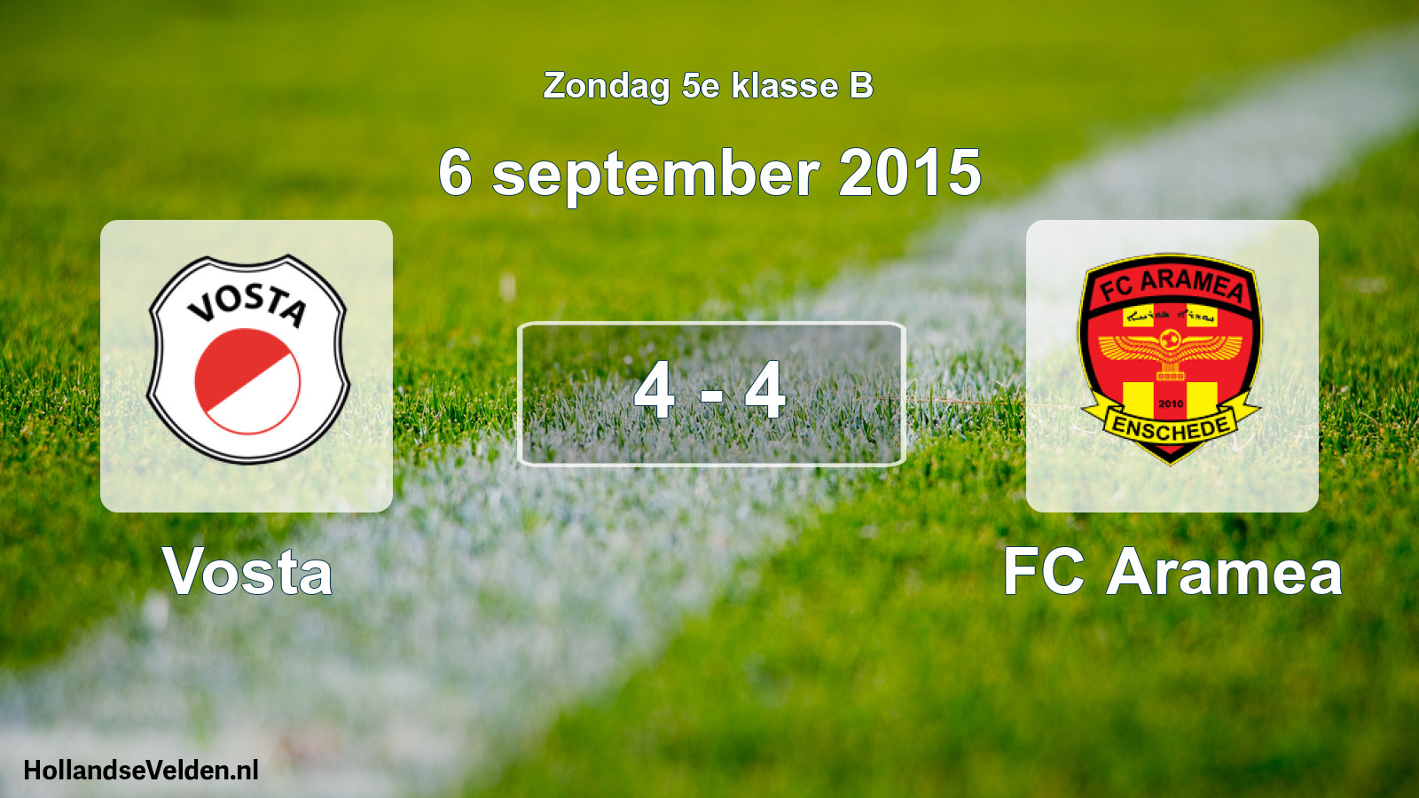Total number of matches played: Vosta - FC Aramea 4 - 4 (6 September 2015)