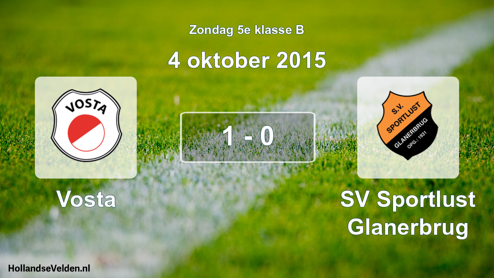 Total number of matches played: Vosta - SV Sportlust Glanerbrug 1 - 0 (4 October 2015)