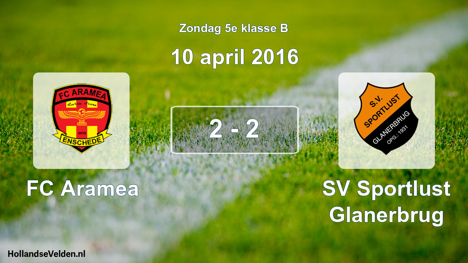 Total number of matches played: FC Aramea - SV Sportlust Glanerbrug 2 - 2 (10 April 2016)