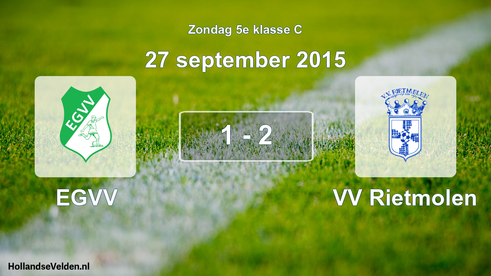 Total number of matches played: EGVV - VV Rietmolen 1 - 2 (27 September 2015)