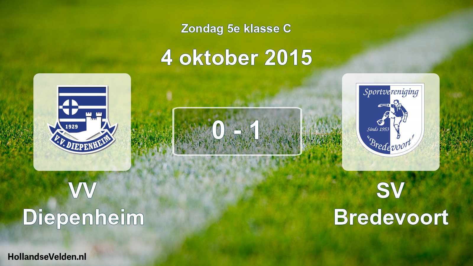 Total number of matches played: VV Diepenheim - SV Bredevoort 0 - 1 (4 October 2015)