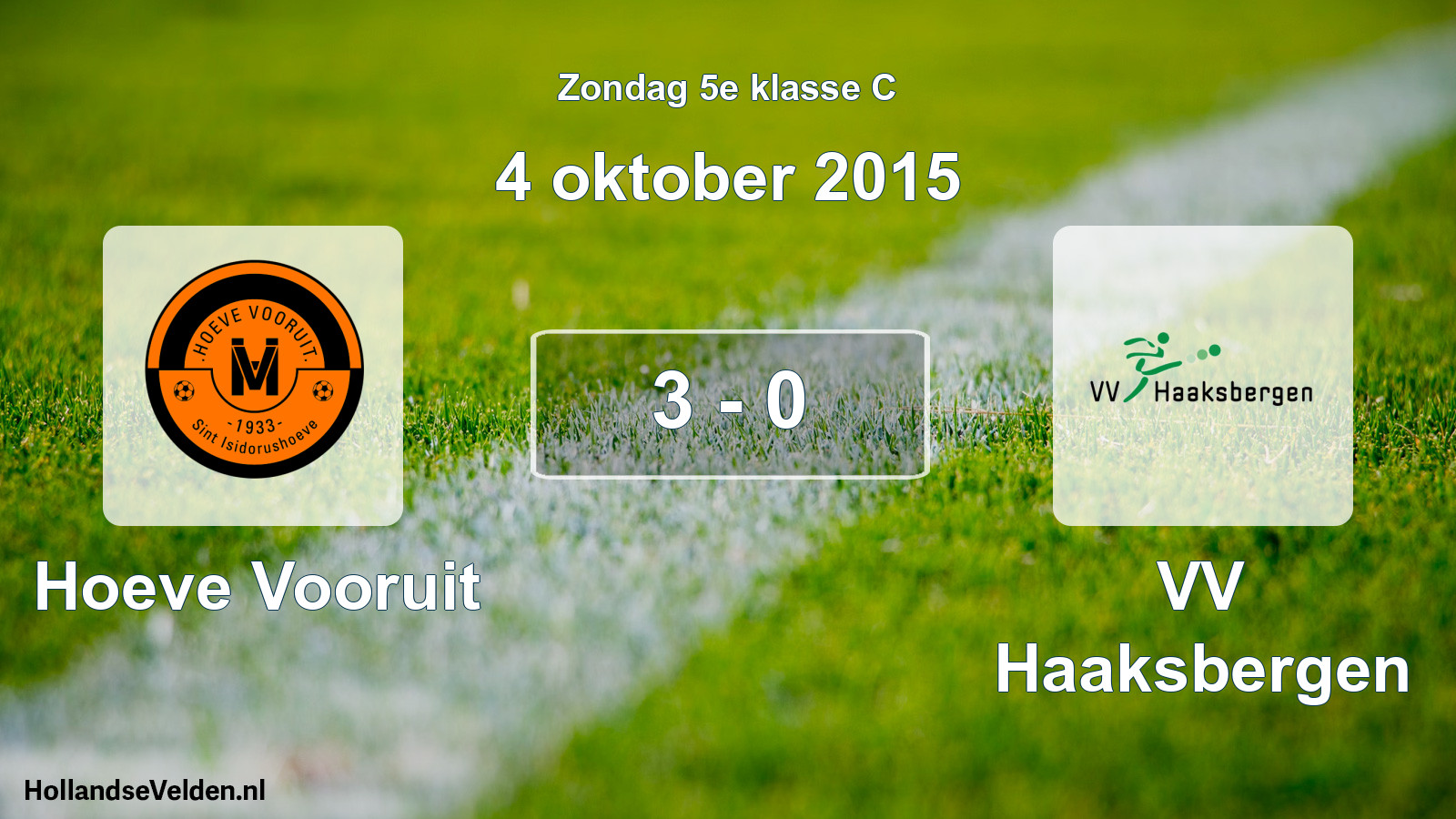 Total number of matches played: Hoeve Vooruit - VV Haaksbergen 3 - 0 (4 October 2015)