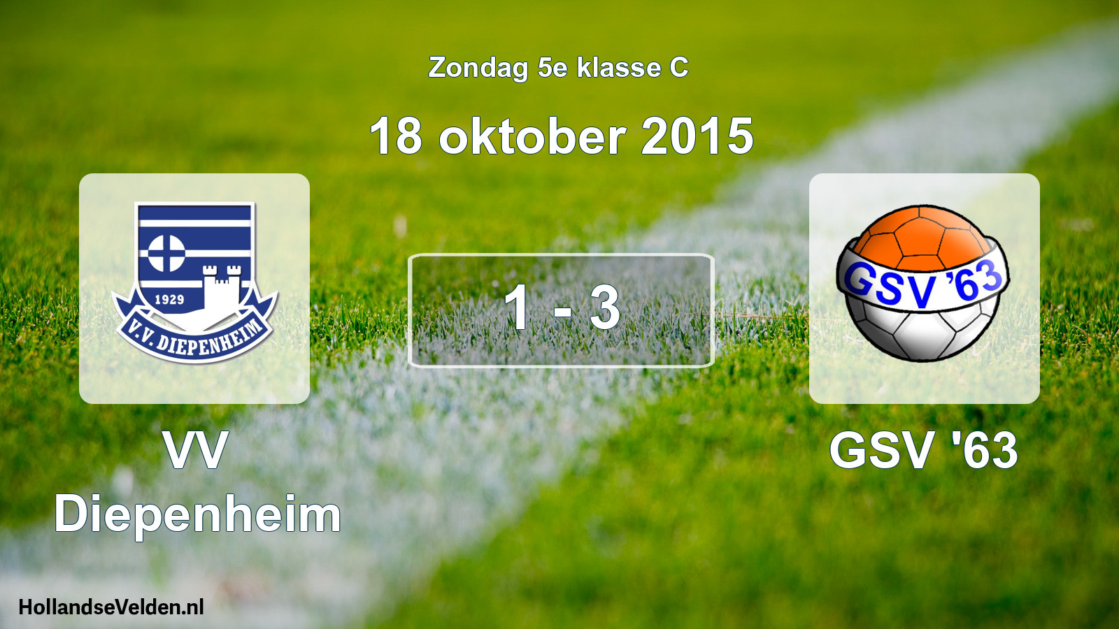 Total number of matches played: VV Diepenheim - GSV '63 1 - 3 (18 October 2015)