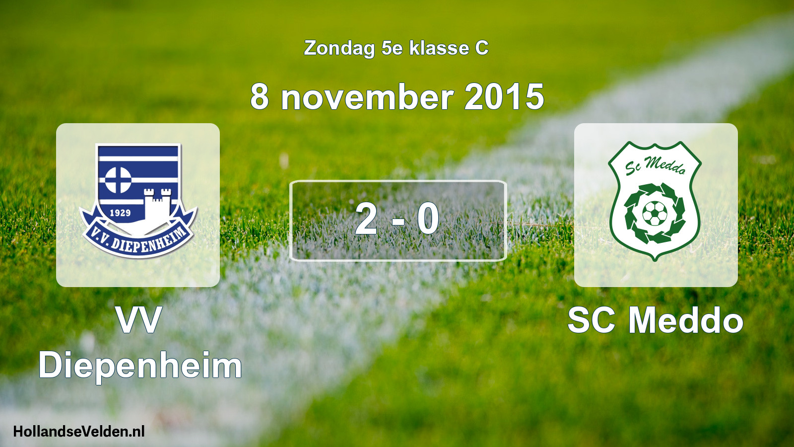 Total number of matches played: VV Diepenheim - SC Meddo 2 - 0 (8 November 2015)