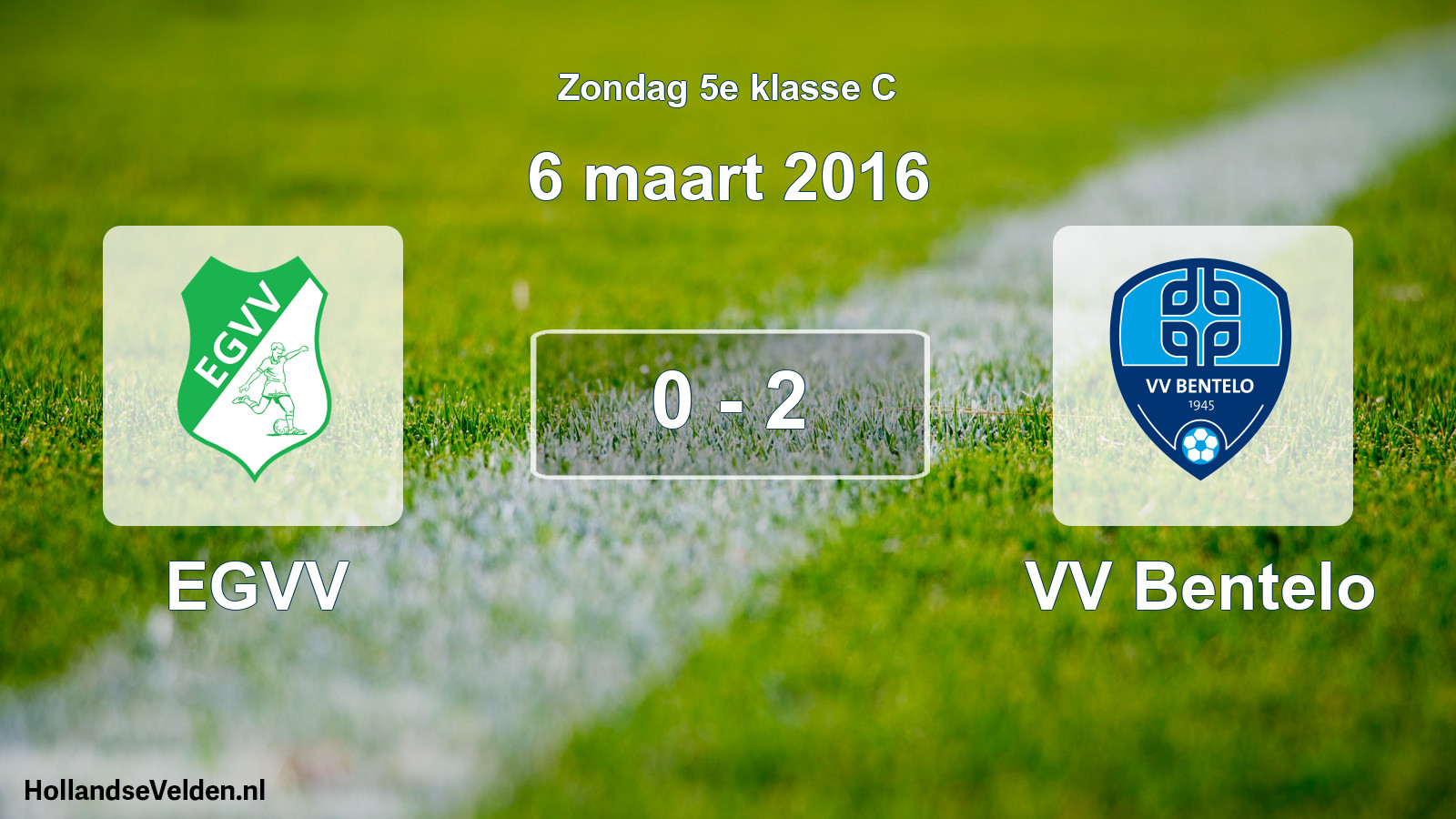 Total number of matches played: EGVV - VV Bentelo 0 - 2 (6 March 2016)