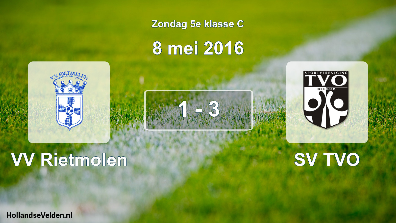 Total number of matches played: VV Rietmolen - SV TVO 1 - 3 (8 May 2016)