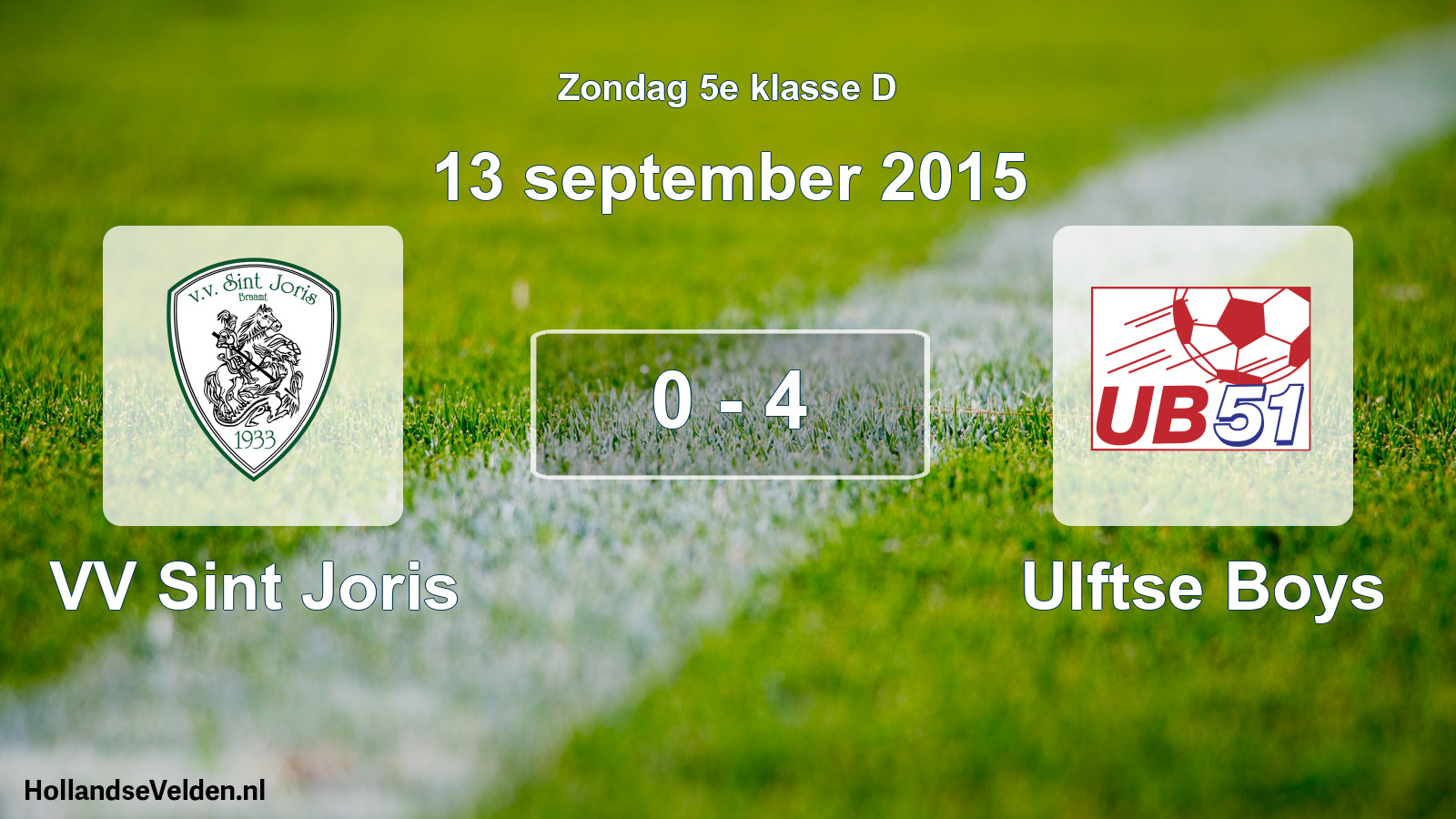 Total number of matches played: VV Sint Joris - Ulftse Boys 0 - 4 (13 September 2015)