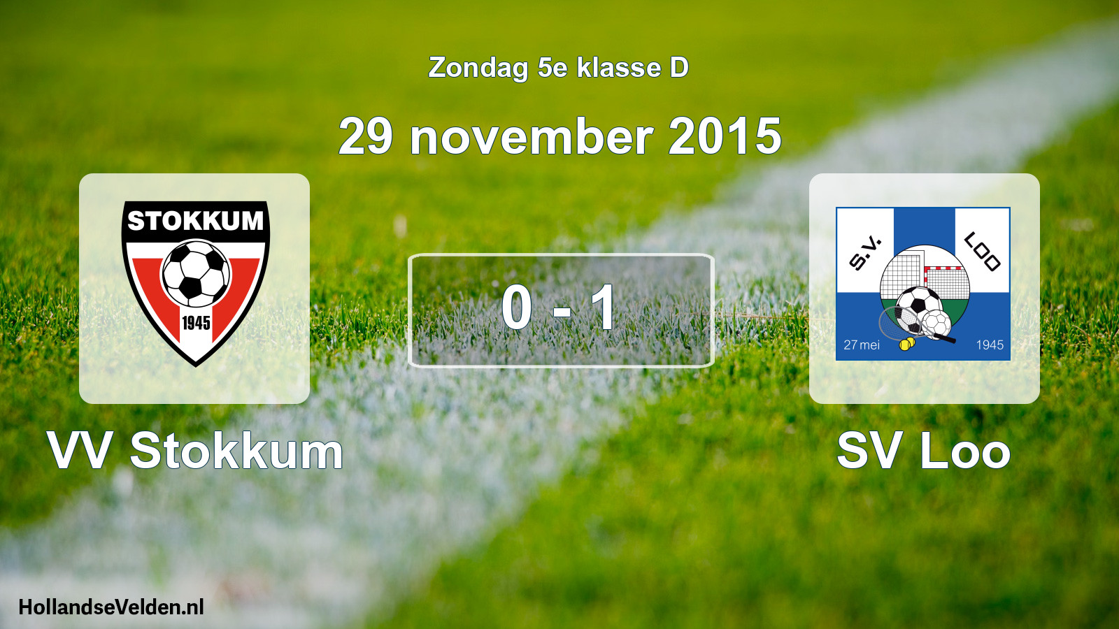Total number of matches played: VV Stokkum - SV Loo 0 - 1 (29 November 2015)