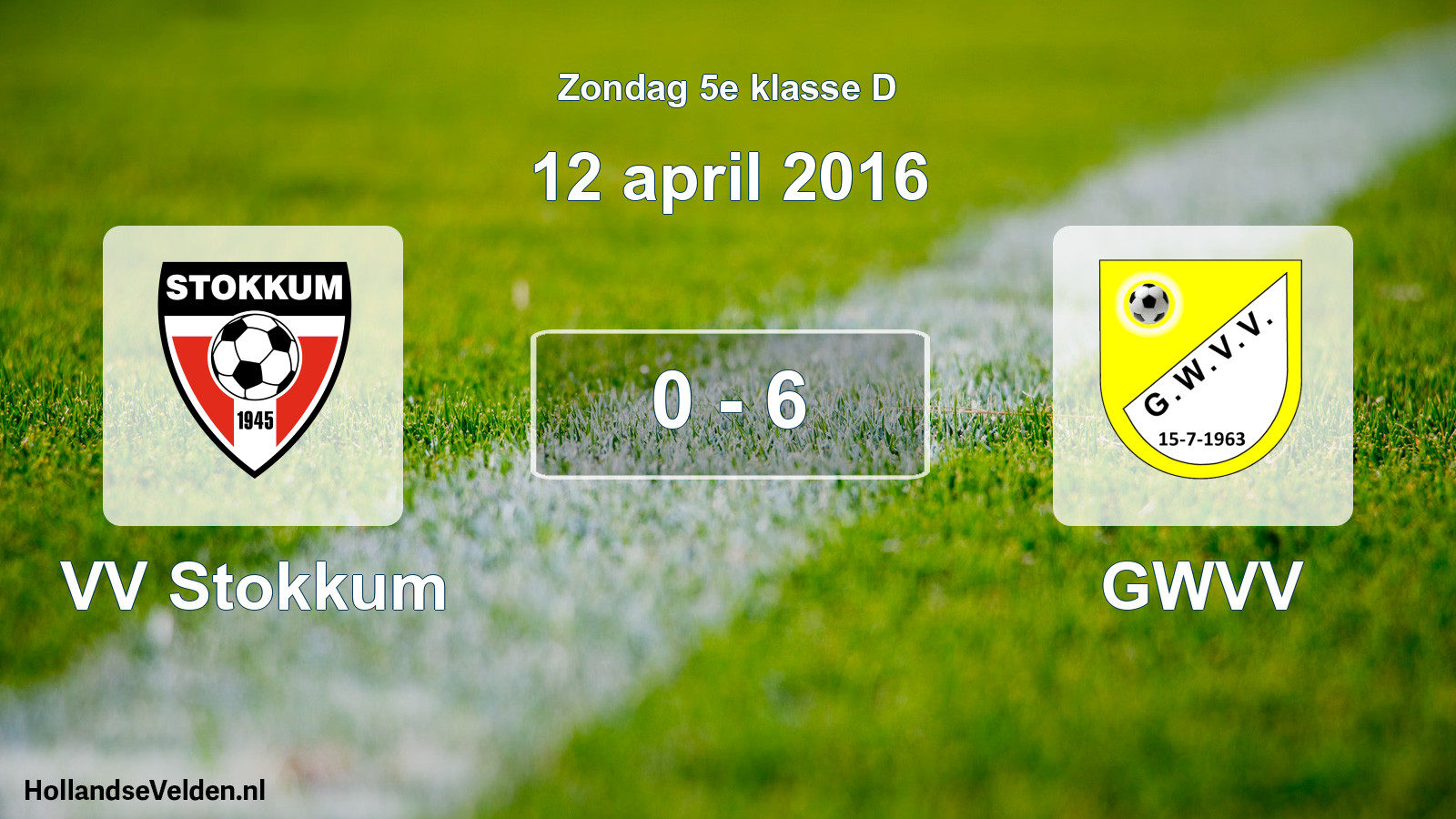 Total number of matches played: VV Stokkum - GWVV 0 - 6 (12 April 2016)