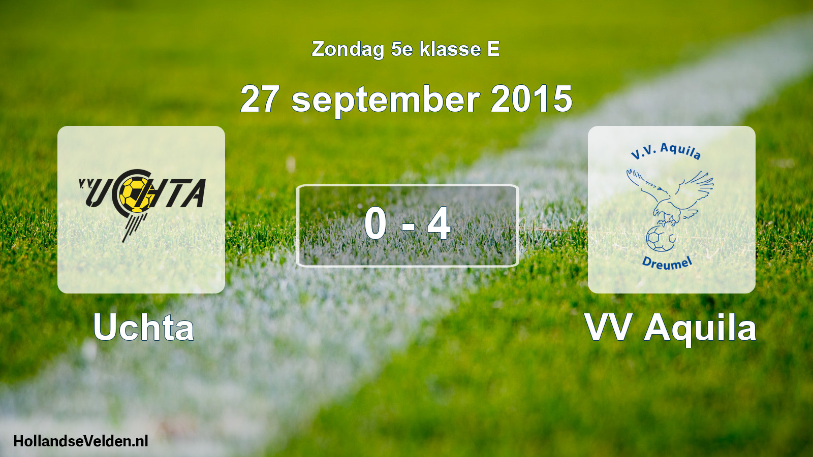 Total number of matches played: Uchta - VV Aquila 0 - 4 (27 September 2015)
