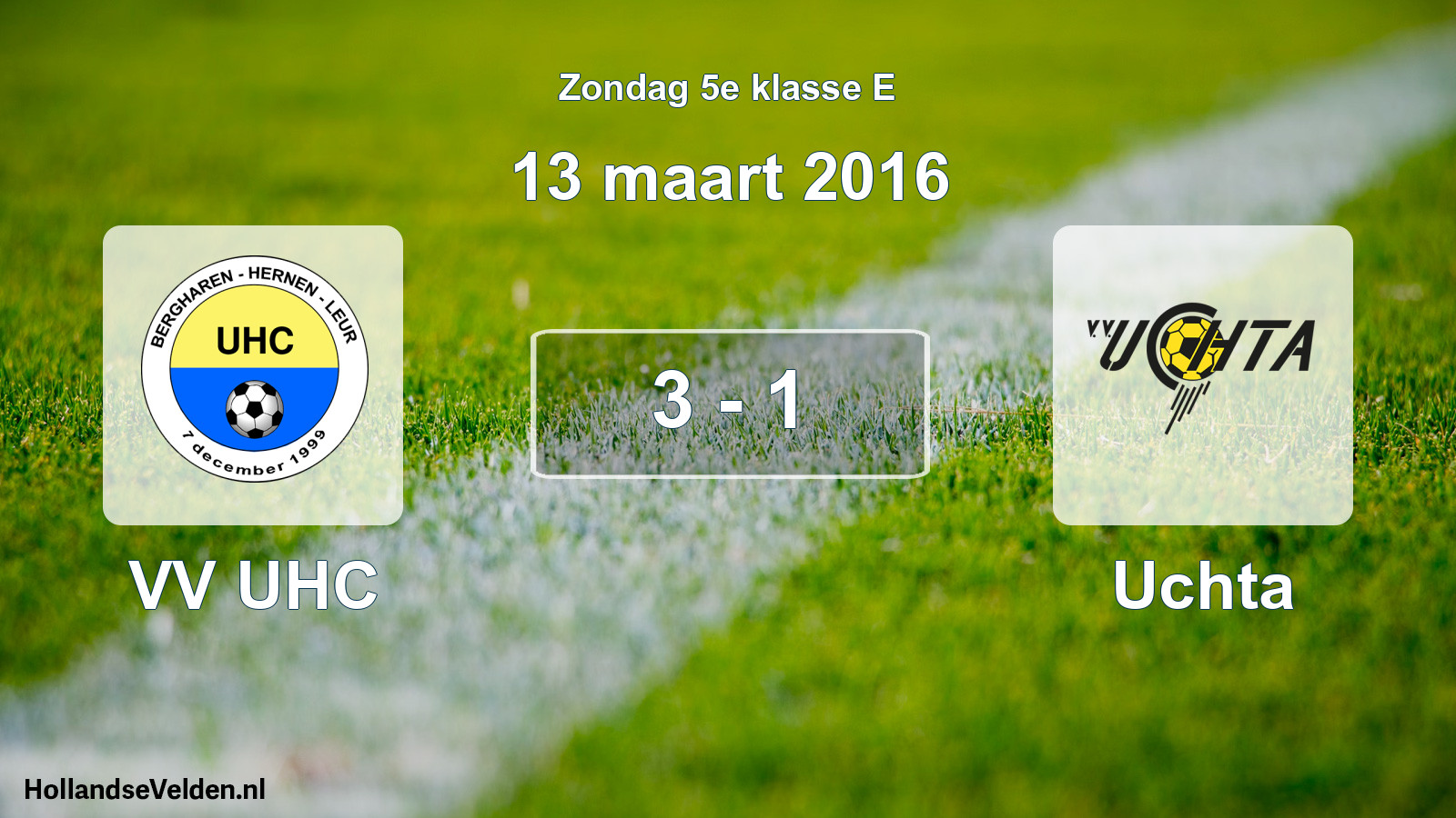 Total number of matches played: VV UHC - Uchta 3 - 1 (13 March 2016)