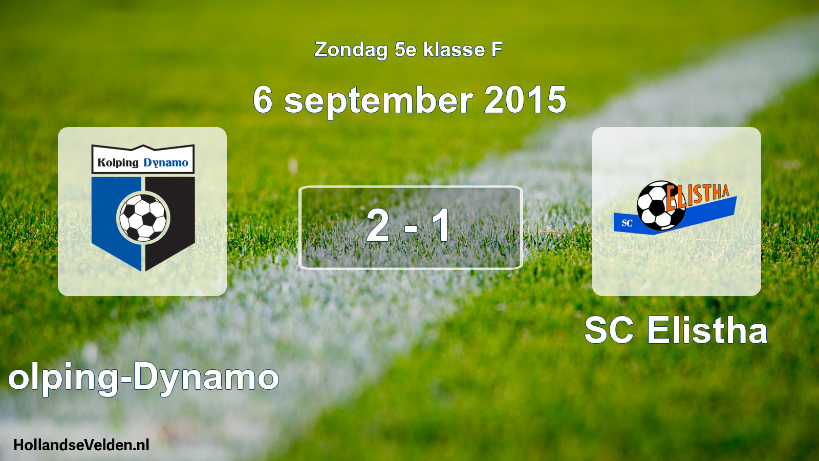 Total number of matches played: Kolping-Dynamo - SC Elistha 2 - 1 (6 September 2015)