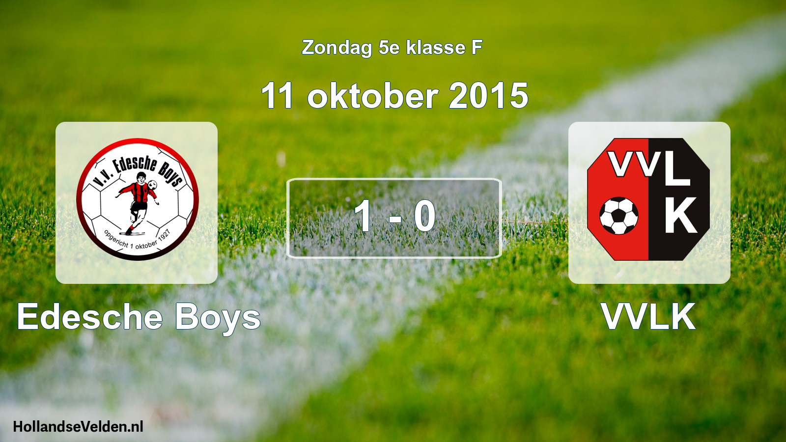 Total number of matches played: Edesche Boys - VVLK 1 - 0 (11 October 2015)