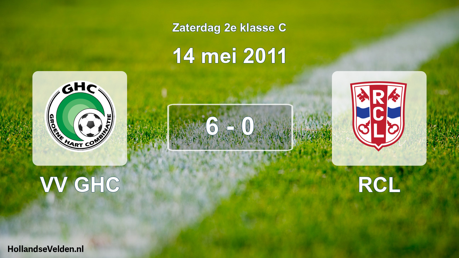 Total number of matches played: VV GHC - RCL 6 - 0 (14 May 2011)