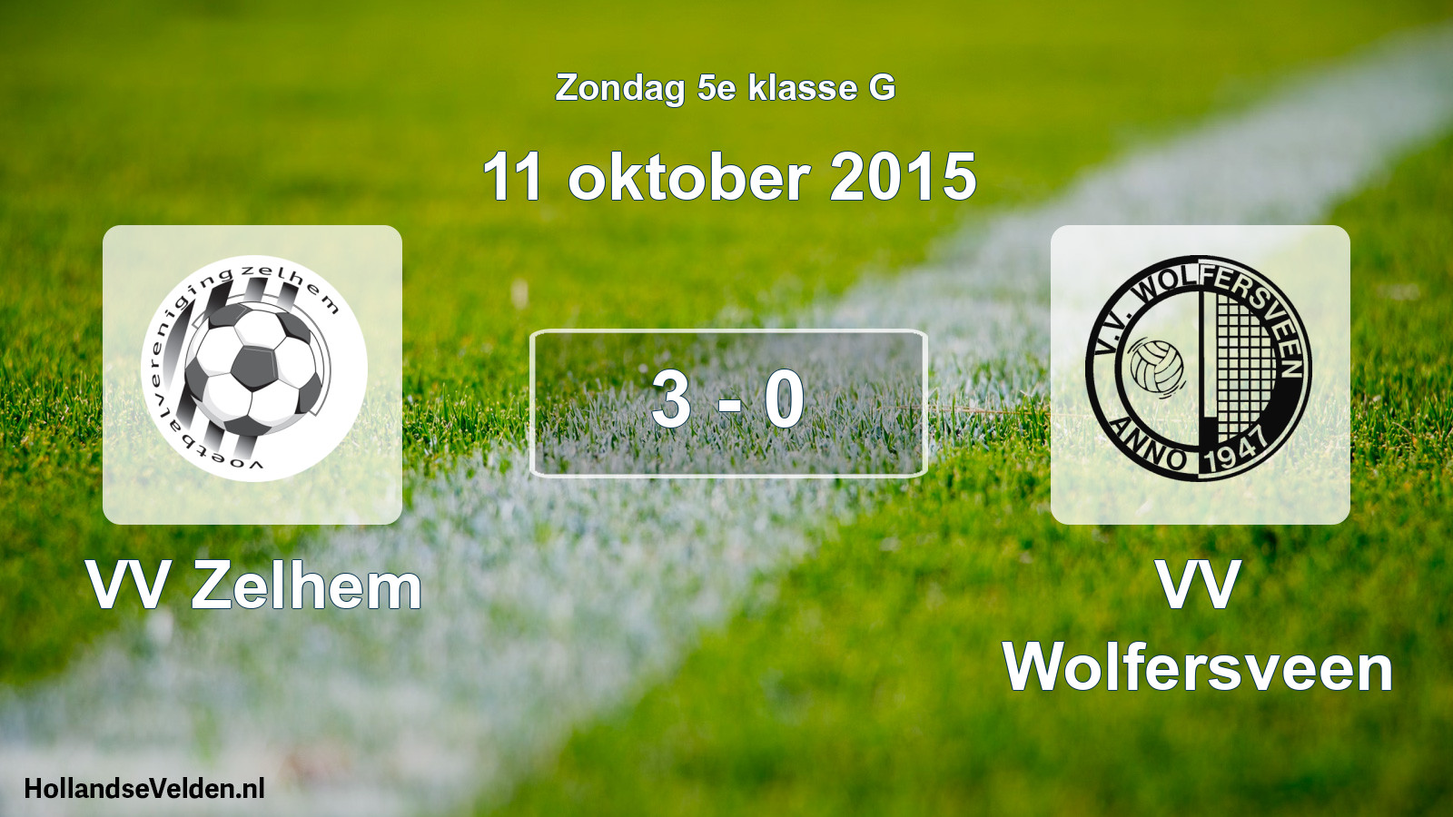Total number of matches played: VV Zelhem - VV Wolfersveen 3 - 0 (11 October 2015)