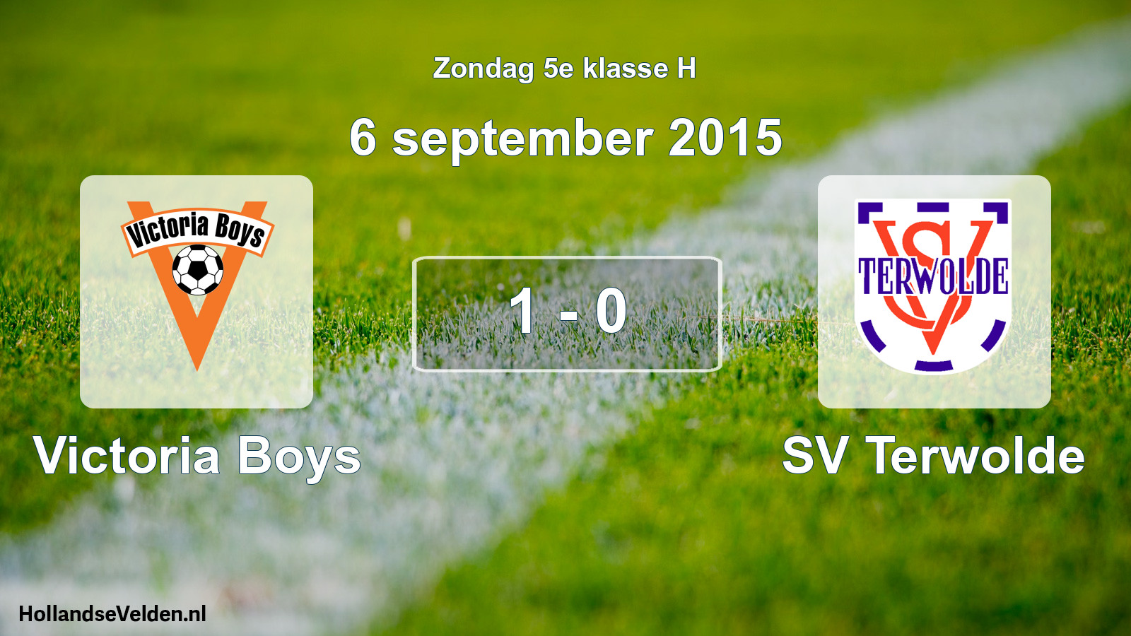 Total number of matches played: Victoria Boys - SV Terwolde 1 - 0 (6 September 2015)