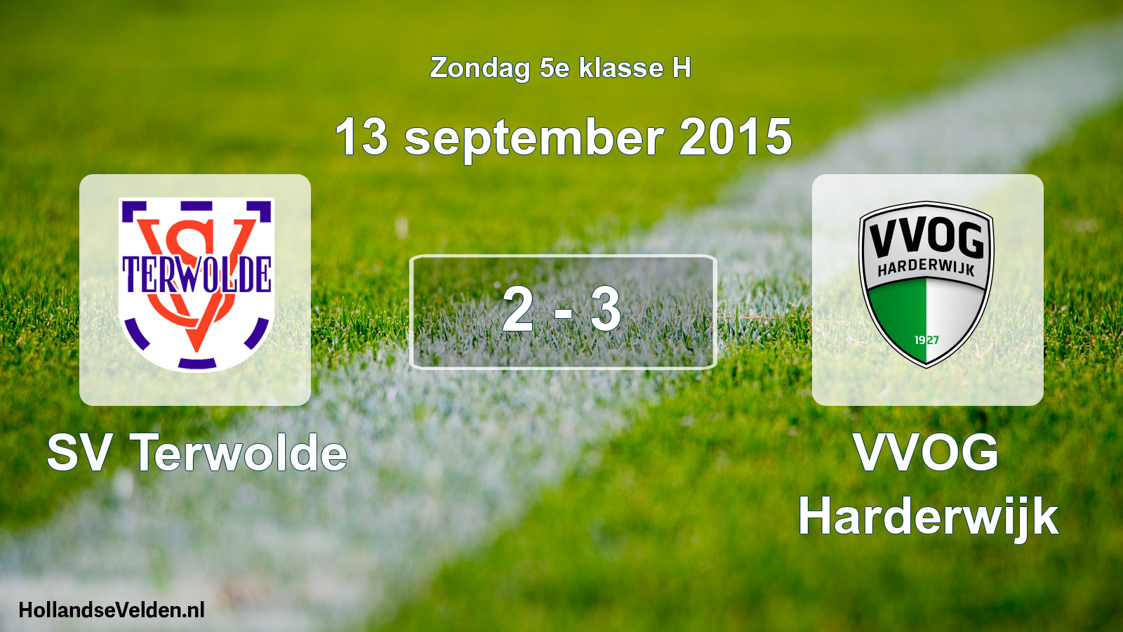 Total number of matches played: SV Terwolde - VVOG Harderwijk 2 - 3 (13 September 2015)