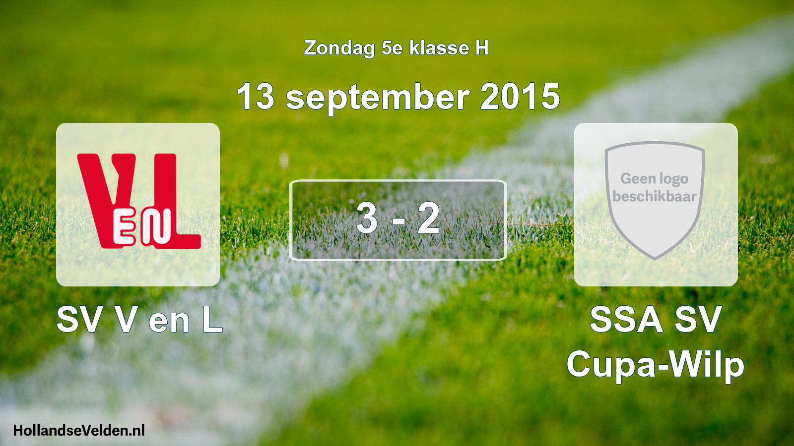 Total number of matches played: SV V en L - SSA SV Cupa-Wilp 3 - 2 (13 September 2015)