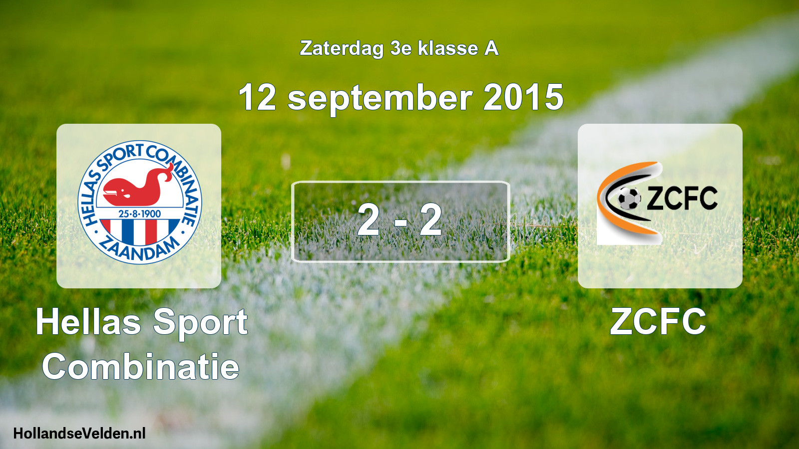 Total number of matches played: Hellas Sport Combinatie - ZCFC 2 - 2 (12 September 2015)
