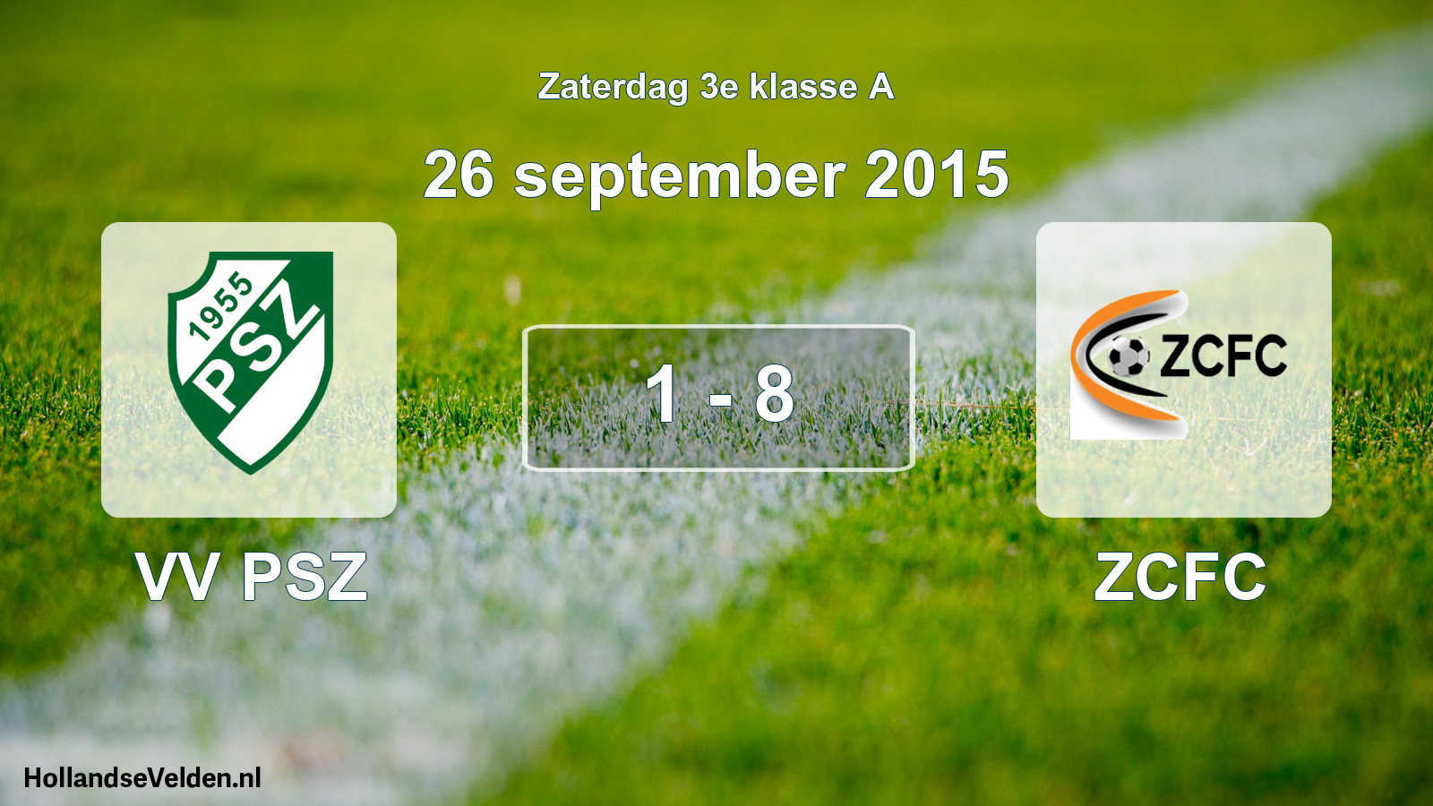 Total number of matches played: VV PSZ - ZCFC 1 - 8 (26 September 2015)