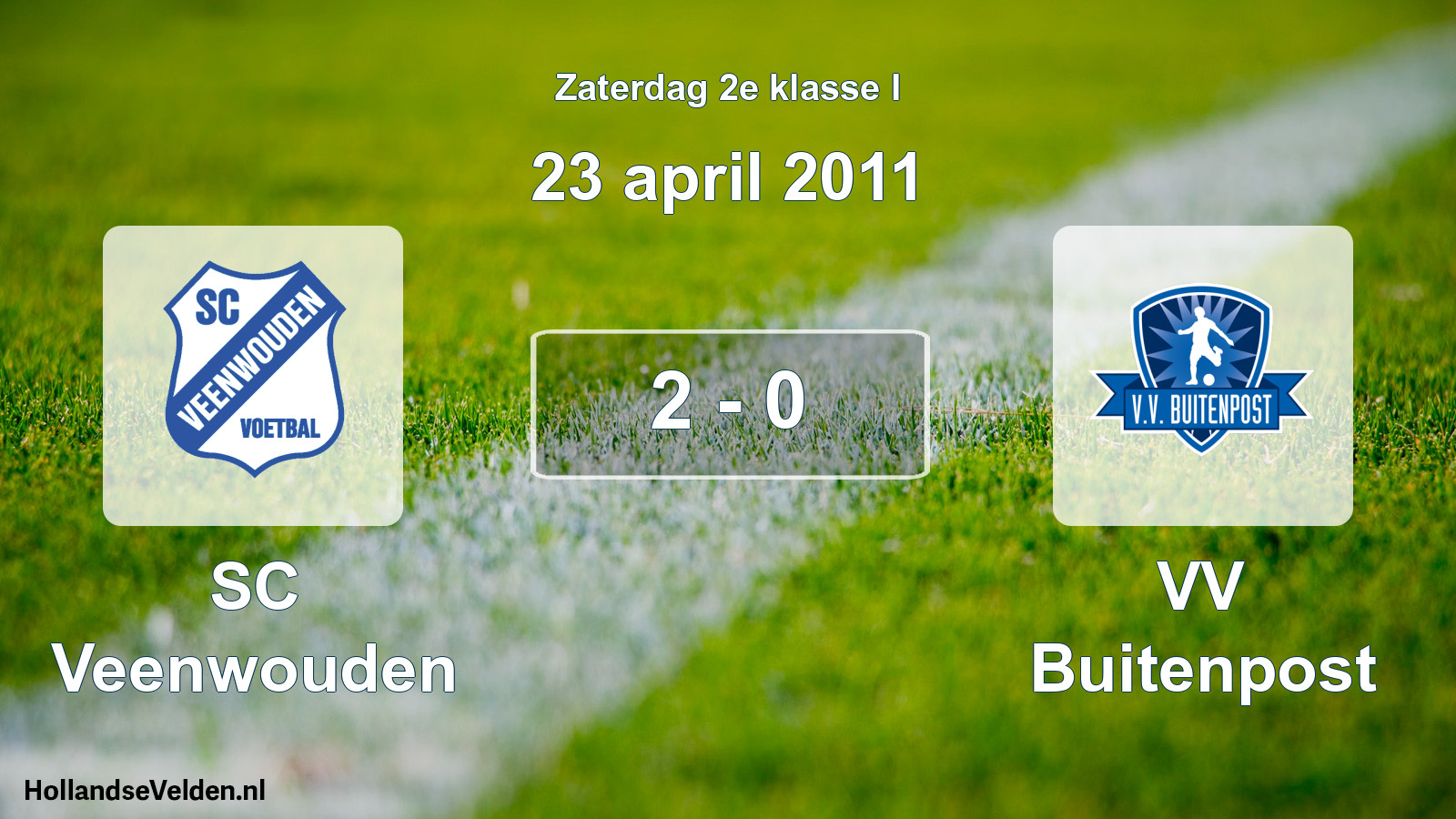 Total number of matches played: SC Veenwouden - VV Buitenpost 2 - 0 (23 April 2011)