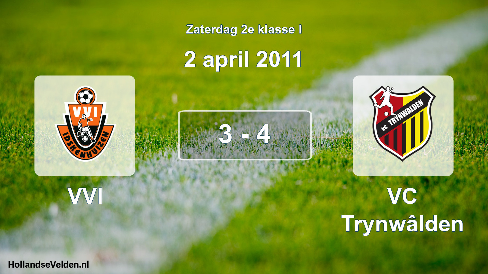 Total number of matches played: VVI - VC Trynwâlden 3 - 4 (2 April 2011)