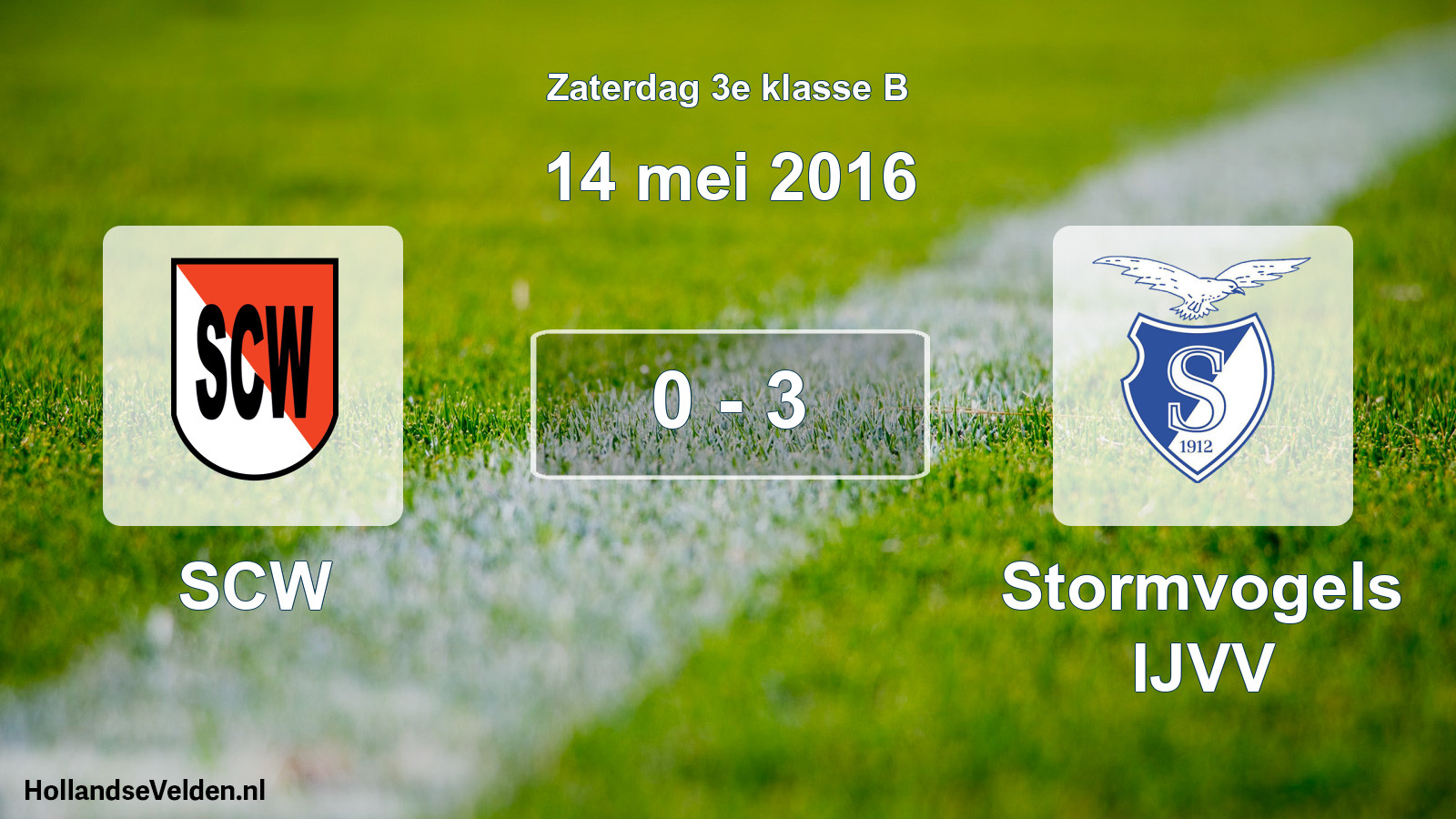 Total number of matches played: SCW - Stormvogels IJVV 0 - 3 (14 May 2016)