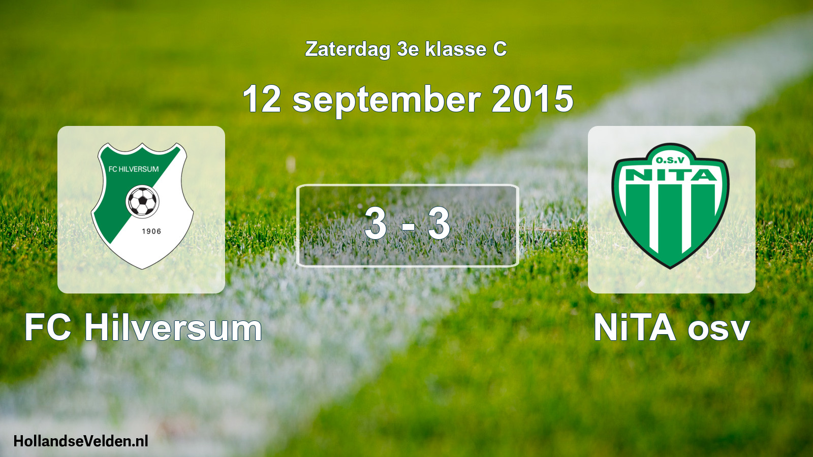 Total number of matches played: FC Hilversum - NiTA osv 3 - 3 (12 September 2015)