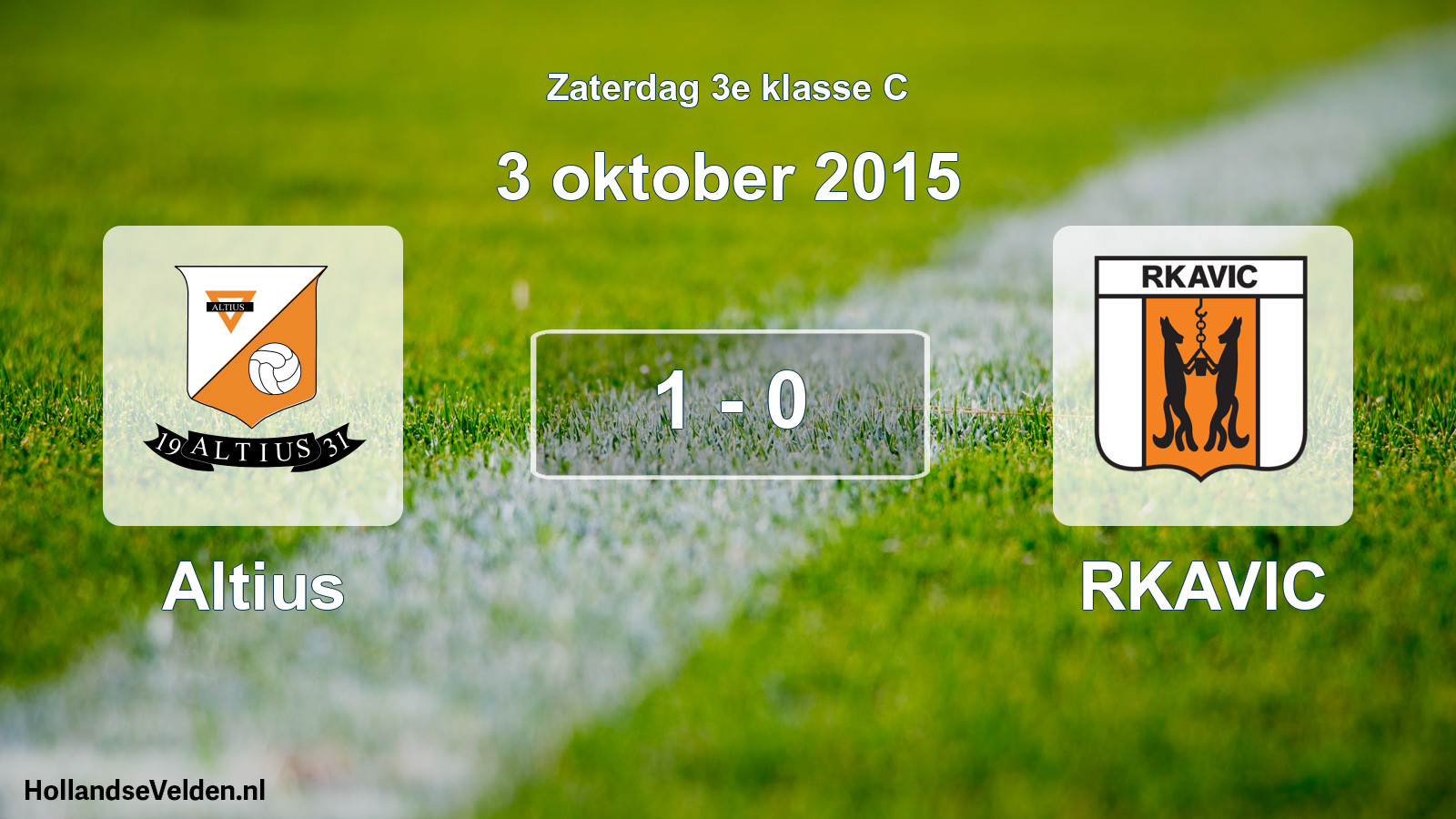 Total number of matches played: Altius - RKAVIC 1 - 0 (3 October 2015)