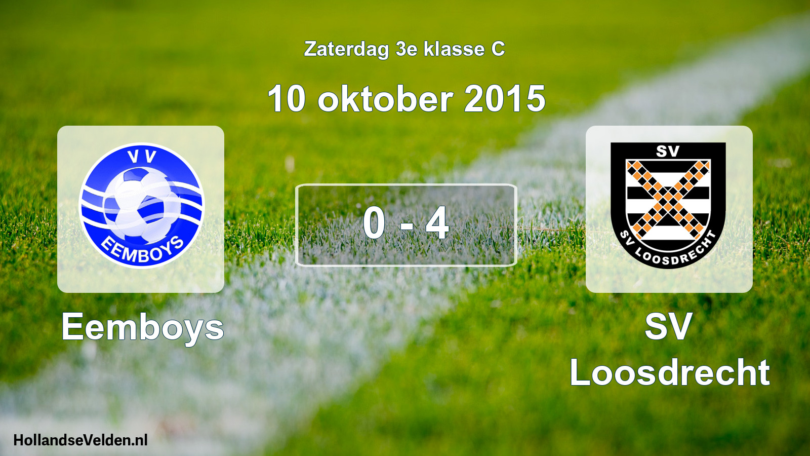 Total number of matches played: Eemboys - SV Loosdrecht 0 - 4 (10 October 2015)