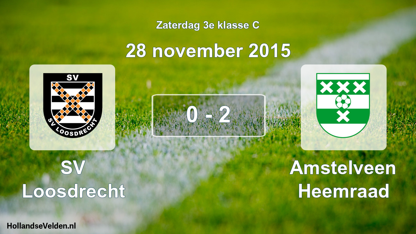 Total number of matches played: SV Loosdrecht - Amstelveen Heemraad 0 - 2 (28 November 2015)