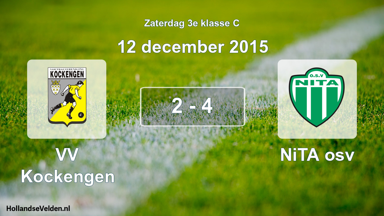 Total number of matches played: VV Kockengen - NiTA osv 2 - 4 (12 December 2015)