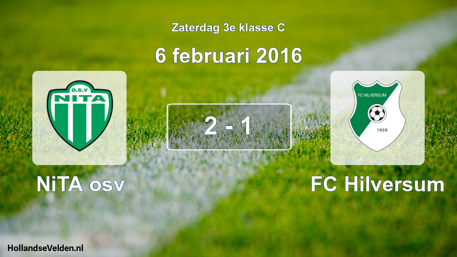 Total number of matches played: NiTA osv - FC Hilversum 2 - 1 (6 February 2016)