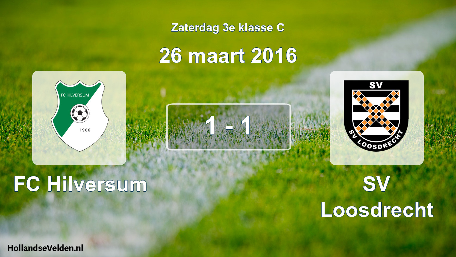 Total number of matches played: FC Hilversum - SV Loosdrecht 1 - 1 (26 March 2016)