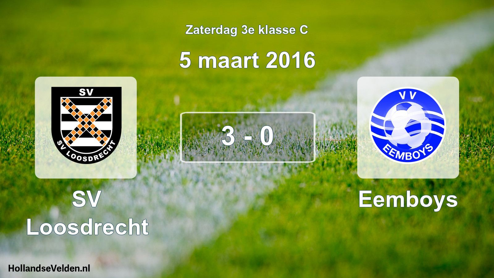 Total number of matches played: SV Loosdrecht - Eemboys 3 - 0 (5 March 2016)