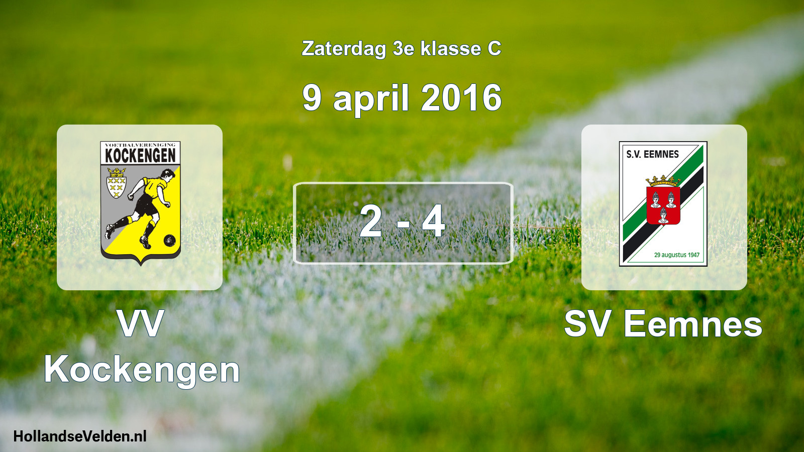 Total number of matches played: VV Kockengen - SV Eemnes 2 - 4 (9 April 2016)