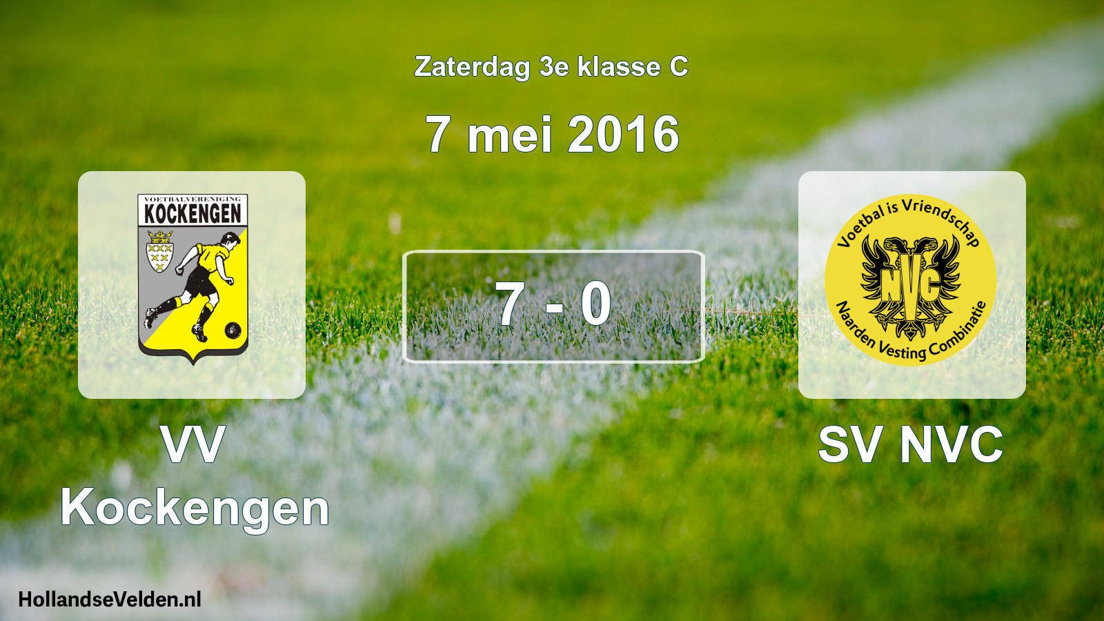 Total number of matches played: VV Kockengen - SV NVC 7 - 0 (7 May 2016)