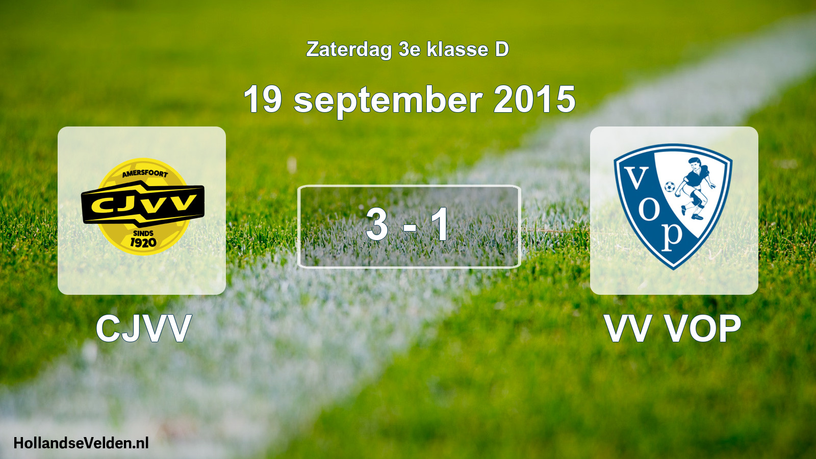 Total number of matches played: CJVV - VV VOP 3 - 1 (19 September 2015)
